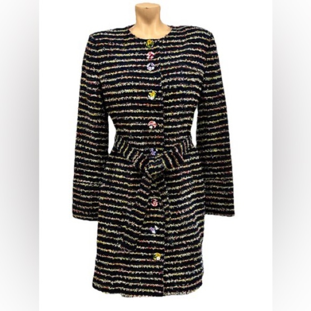 CAbi Navy Multicolor Knit Dress